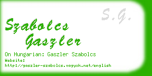 szabolcs gaszler business card